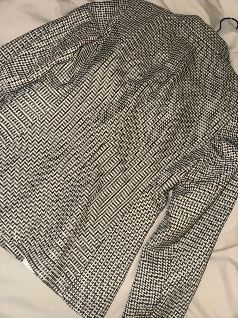 Houndstooth Single-Button Women's Blazer